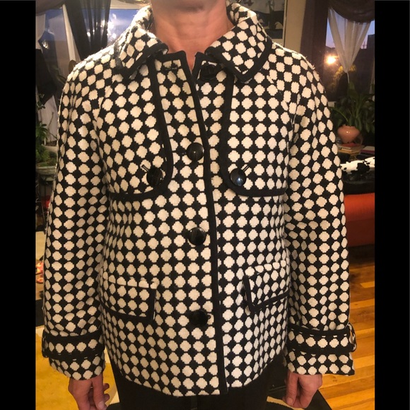 Tibi Black/white coat, size 4 - Picture 2 of 8